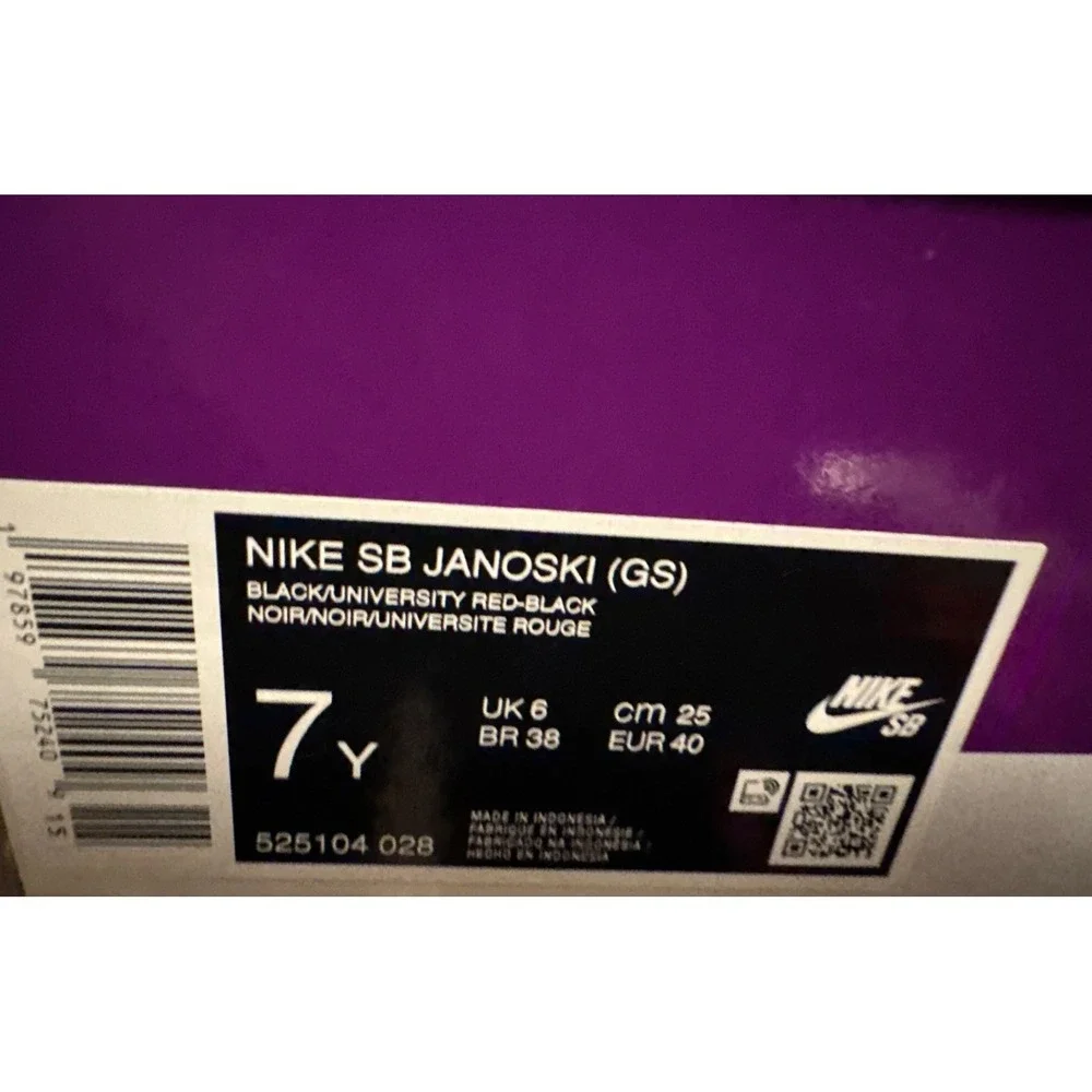 Size 7 (GS) - Nike‎ SB Zoom Stefan Janoski Premium Low Red NIB